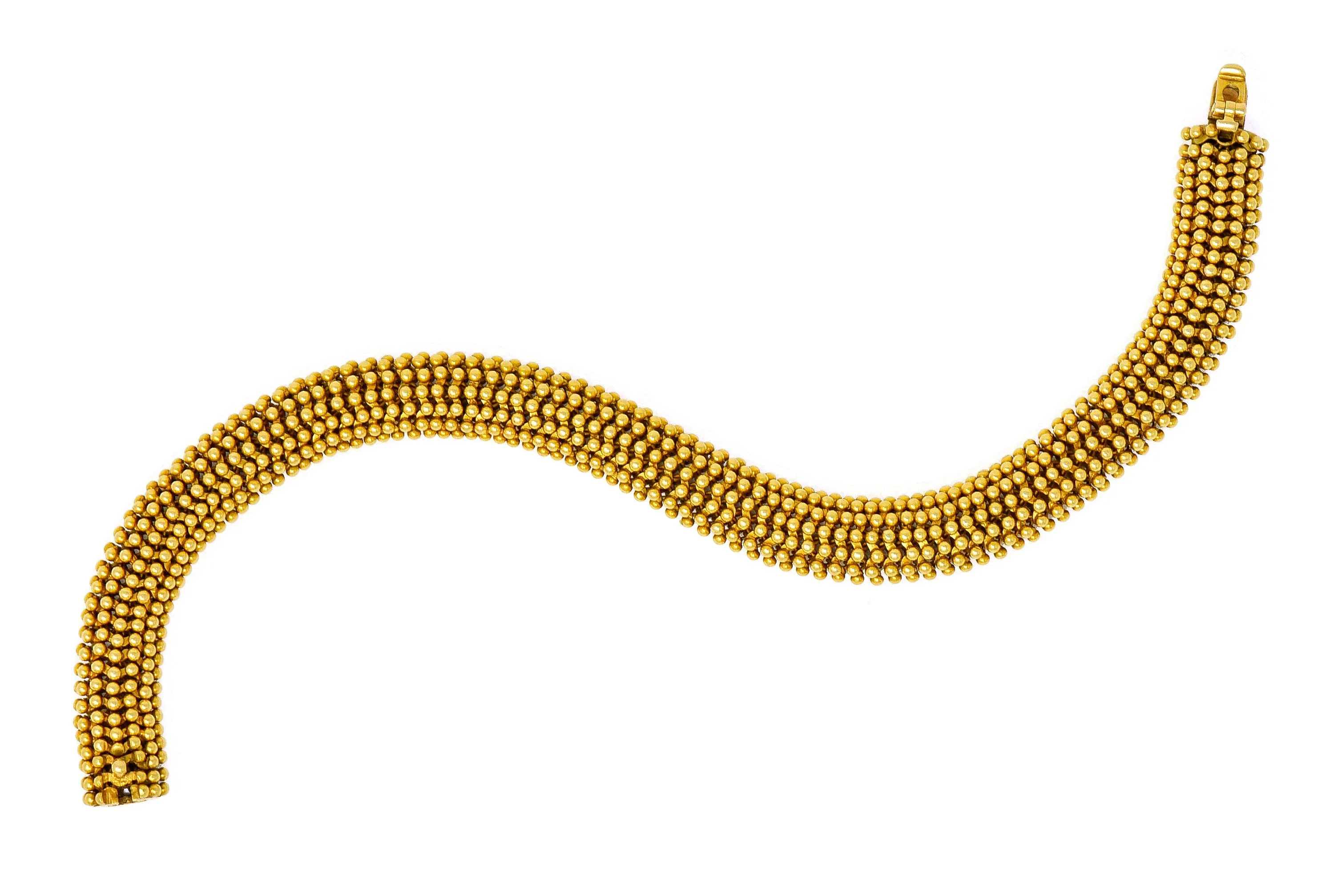 Tiffany & Co. Vintage 18 Karat Gold Beaded Link Bracelet