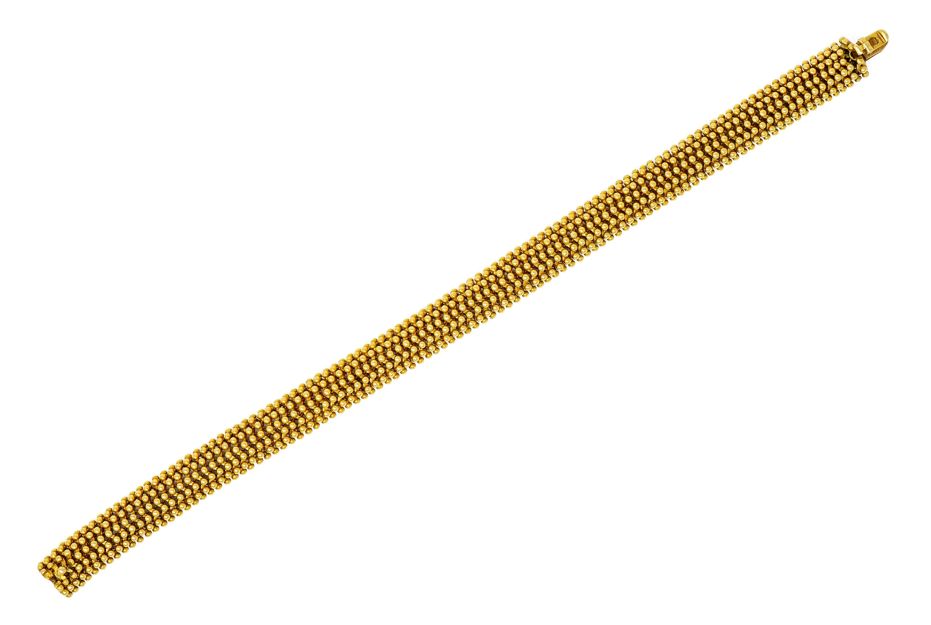 Tiffany & Co. Vintage 18 Karat Gold Beaded Link Bracelet