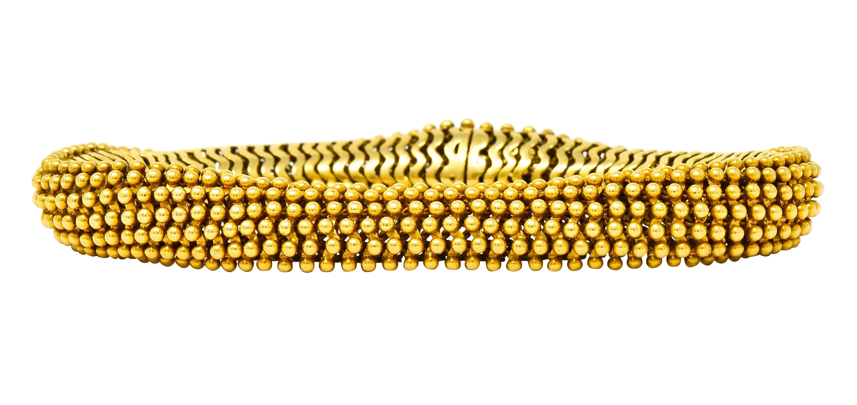 Tiffany & Co. Vintage 18 Karat Gold Beaded Link Bracelet