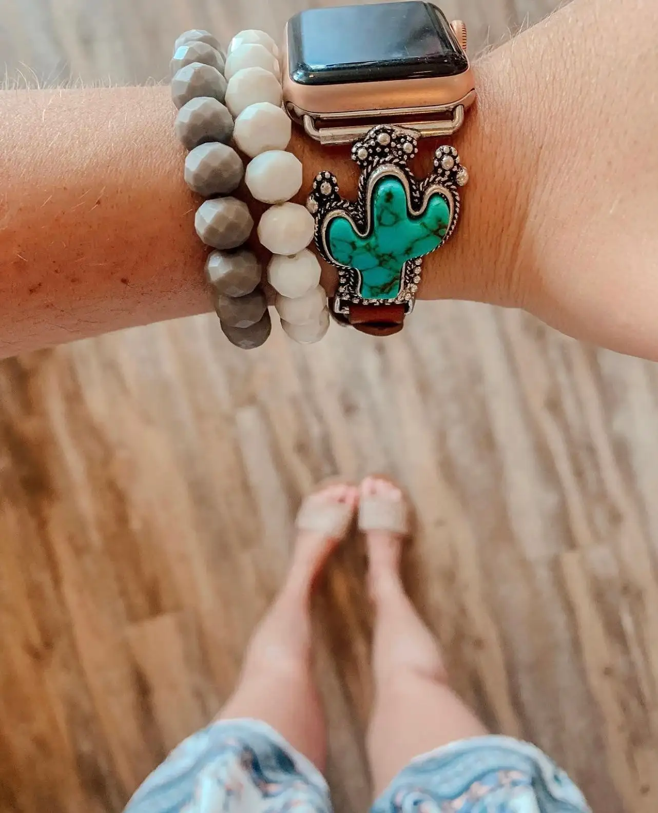 Turquoise Cactus Watchband