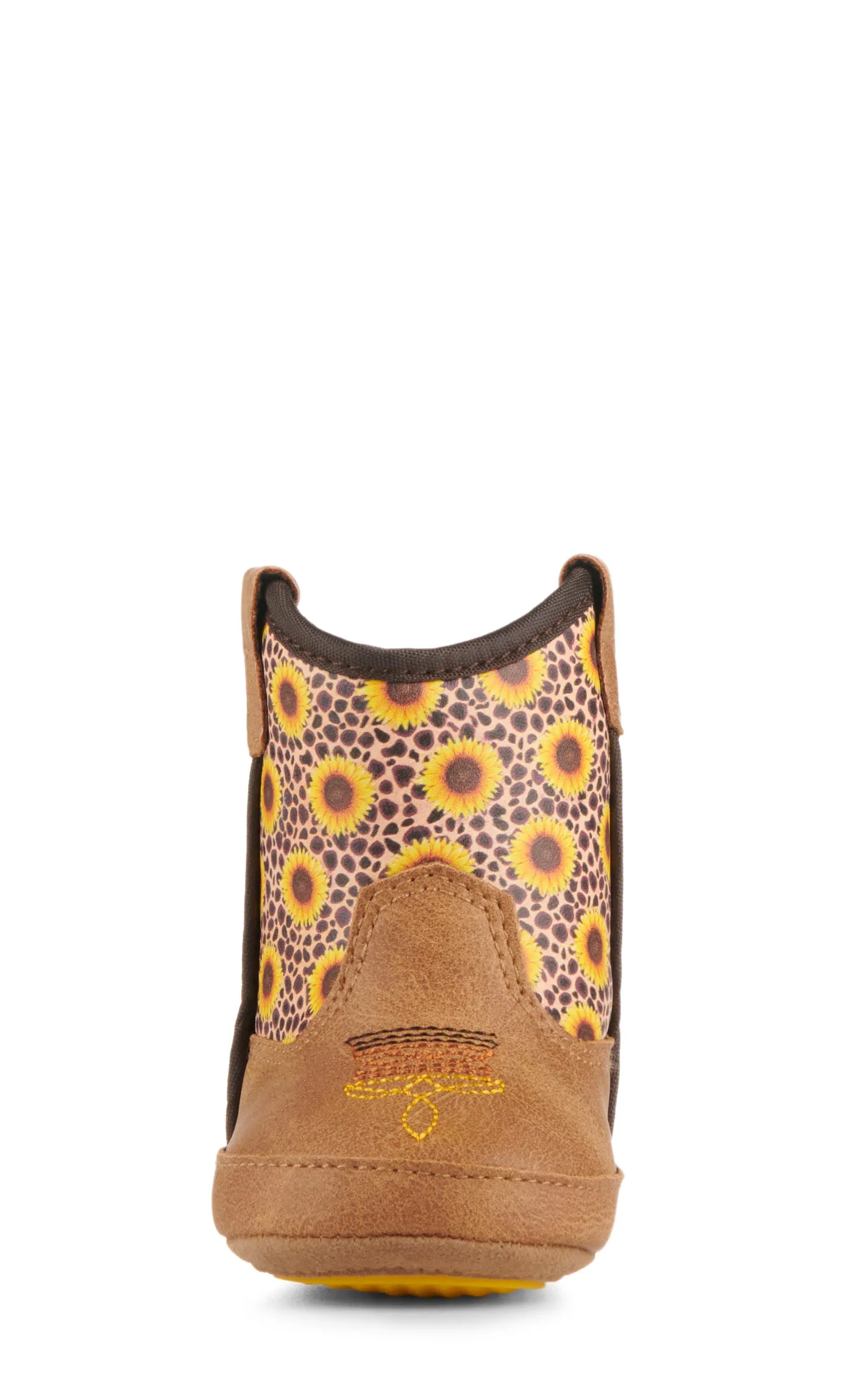 Twister Infant Baby Bucker Sunnie Tan and Sunflower Print Round Toe Cowboy Boots