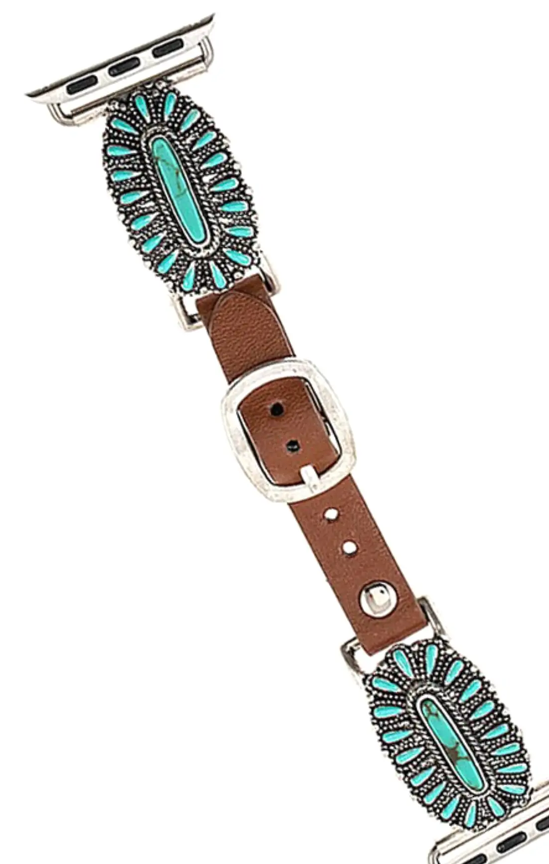 Western Concho Turquoise Gemstone Apple Watch Band