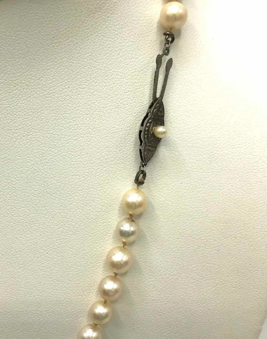 White Pearl 7mm SS Pearl Neck